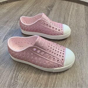 Native Kids Jefferson Shoes Pink Glitter Toddler Girl Size 10
